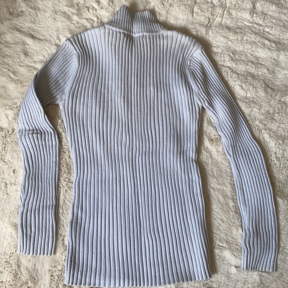 Calvin Klein Jeans Light Blue and White Sweater - Picture 2 of 5